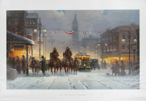 G. Harvey, SNOWY TRACKS, Giclee print on Canvas, S/N L/E, COA, 169/250 - Picture 1 of 3