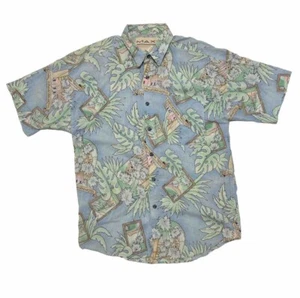 Maxx FM 90's Shirt Button Up All Over Print Men's Size Medium Vintage - Picture 1 of 6