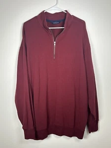 Men’s Roundtree and Yorke Quarter Zip Sweater Size 2XB Red - Pre Owned, Great - Picture 1 of 7