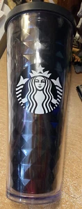 2 tazas de café Starbucks, 16 oz de cerámica blanca con diseño y un vaso de diamante negro de 24 oz - Imagen 1 de 13