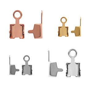 Brass Ends Terminators Findings for Cupchains with 1088 Chaton Crystals - Picture 1 of 6