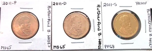 2011 P MINT STATE / 2011 D MINT STATE / 2011 S PROOF PRESIDENT HAYES DOLLARS - Picture 1 of 7