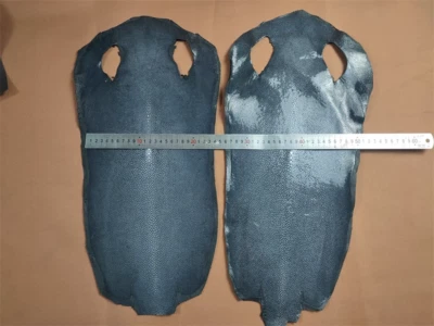 Couro de pele de peixe shagreen arraia polida real pele macia várias cores - Imagem 1 de 4