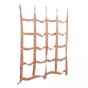 57 X 72 Inch Climbing Cargo Net Kids Climbing Rope Ladder PP Fiber High Loa FF - Picture 1 of 22