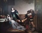 Huguenots Old Master French Italian 1800s Historical Church Antique Oil Painting