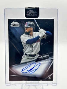 DANIEL JOHNSON 2021 TOPPS CHROME BLACK AUTO CLEVELAND INDIANS #CBA-DJ JC - Picture 1 of 2