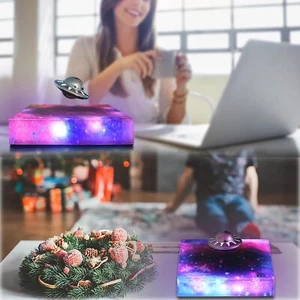 Automatic Rotating Light Levitating UFO Lamp Floating Home Desk Decor Display - Picture 1 of 14