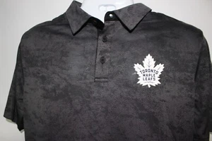 TORONTO MAPLE LEAFS NHL GREY PERFORMANCE S/S POLO SHIRT SZ: M NWT - Picture 1 of 2