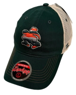 Zephyr NCAA Miami Hurricanes “Contour" Unstructured Mesh Thin Visor Hat NWT - Image 1 of 4