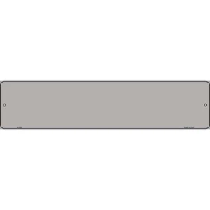 Gray Solid Blank 4"x18" metal street sign plaque Home Door Garage Wall Deco - Picture 1 of 1
