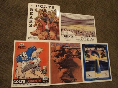 Indianapolis Colts 8x10 Program Photos: 2 Super Bowl & 2 NFL titles & NFL debut - Image 1 of 4