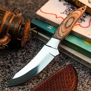 Wild Blades 9,6" Full Tang Jagdmesser Handarbeit EDC Damast + Lederscheide - Bild 1 von 12