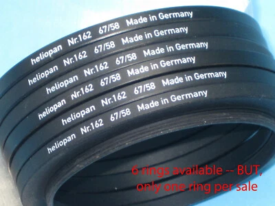 HELIOPAN Step Up Ring 58mm - 67mm Filter Ring Adapter #162, 58 67 H13 - Image 1 of 3