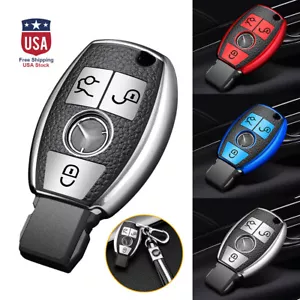 For Mercedes Benz Deluxe Car Key Fob Case Cover Holder TPU Keychain 3Colors - Foto 1 di 15