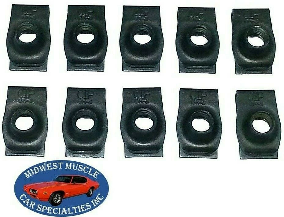 NOSR Ford Mercury Carrocería Guardabarros Marco Rejilla 5/16-18 Perno U Clip Panel J Tuerca 10p H Foto 1 de 4