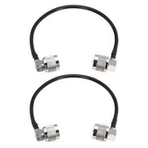 2 szt. kabel koncentryczny RG58 1ft / 0,3 M, UHF PL-259 męski na męski 50 Ohm - Zdjęcie 1 z 5