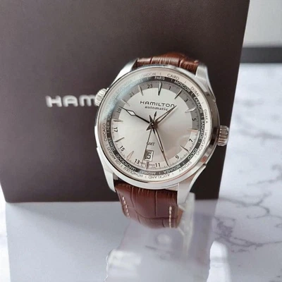 Reloj automático para hombre HAMILTON Jazzmaster GMT H32605551 ¡Acero inoxidable Japón!! Foto 1 de 4