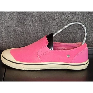 UGG Kids Pink Canvas Slip On Sneaker Shoes Size 3 Casual Comfort Cute Kidcore - Picture 1 of 8