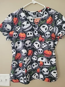 Nightmare Before Christmas Halloween Scrub Top Size Small I'm Your Nightmare  - Picture 1 of 11
