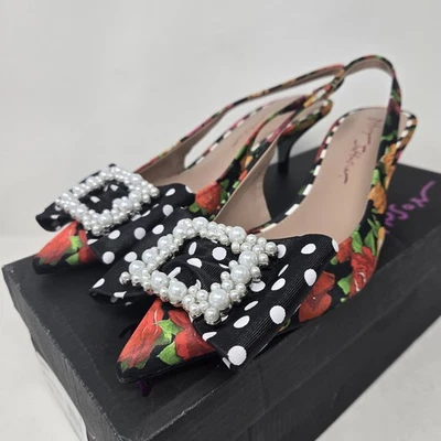 NWT Betsey Johnson Birdy Pointed Toe Slingback Pump Size 7.5 with Box - Image 1 of 4