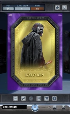 Star Wars Card Trader Foundry 2025 Kylo Ren Gold Epic - Image 1 of 2