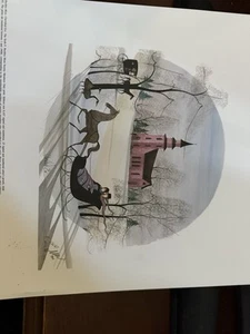 P. Buckley Moss Cherished Eve Print Sleigh Amish Geese Church 3401/8482 - Picture 1 of 1