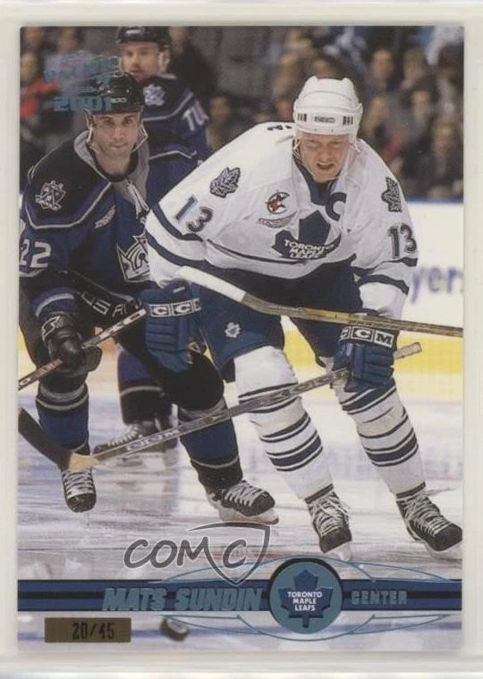 2000-01 Pacific Ice Blue /45 Mats Sundin #399 HOF - Image 1 of 2