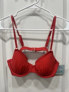 Women's  Bikini Top - Shade & Shore Solid Red   34B Only Top - Picture 1 of 6
