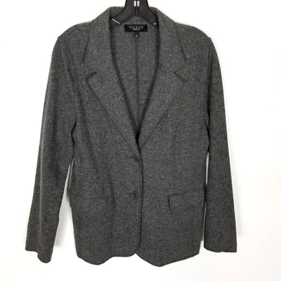 Talbots Women  Wool Blazer Jacket Sz 12 Gray Long Sleeve Felted Warm Office - Image 1 of 4