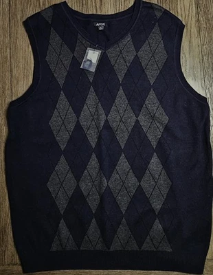 Mens Apt. 9 Sleeveless Vee Neck Sweater Vest Size XL - NWT NEW - Image 1 of 2