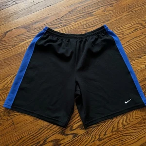 Pantaloncini Vintage Team Nike Uomo M Nero Blu Basket Y2k Hiphop 8' Cuciture Interne Baggy - Foto 1 di 10