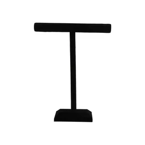 SSWBasics Large Black Velvet T-Bar Necklace Stand Display - Velvet Necklace - Picture 1 of 2
