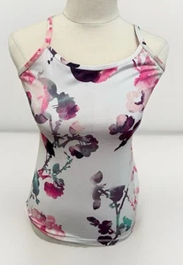 Lululemon White Blurred Blossoms Multicoloured Power Y Tank-Active-Comfy-Support - Picture 1 of 14