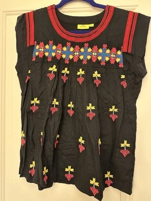 Roberta Roller Rabbit Women’s Embroidered Short Sleeve Blouse - Image 1 of 4