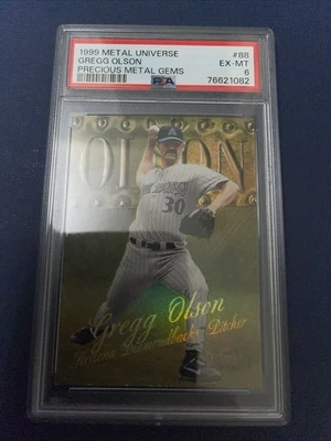 1999 GREGG OLSON Fleer Metal Universe Precious Metal Gems PMG  #88 # 1/50 PSA 6 - Image 1 of 2
