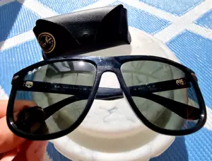 Occhiali da sole Ray-Ban 'RB4147 6Q1 Boyfriend' quadrati nero lucido Italia ***RARI - Foto 1 di 15