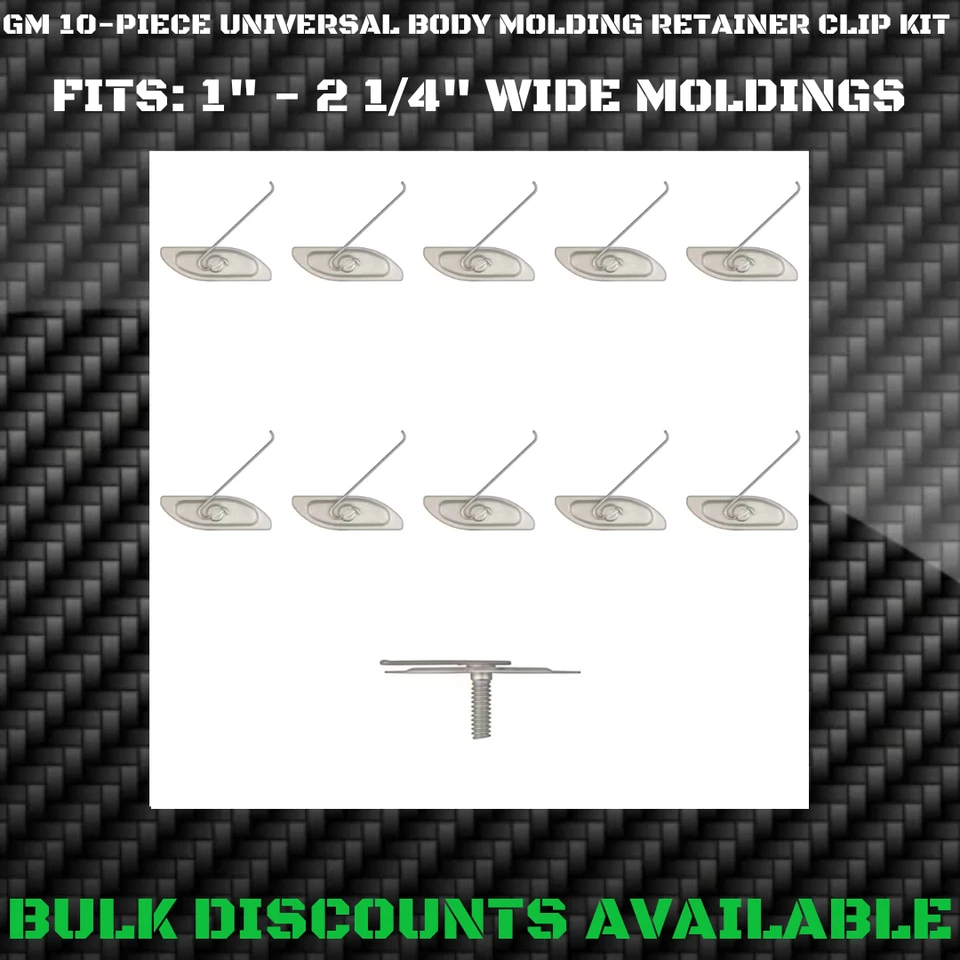 CADILLAC Fender Door Quarter Panel Rocker Body Side Molding Moulding Trim Clips - Image 1 of 1