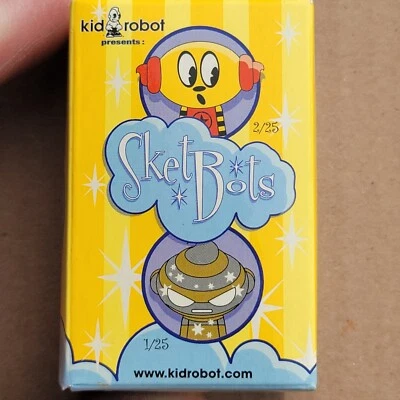 Kid Robot SketBots Series 1 Collectors Mini Figure- SEALED in package OPEN BOX  - Image 1 of 4