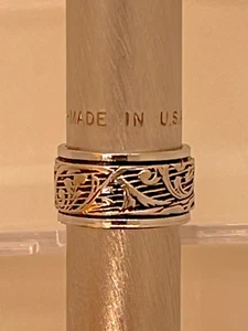 Lady Sheaffer 620 Brushed Chrome .9mm Mechanical Pencil with Florentine Band USA - Picture 1 of 9