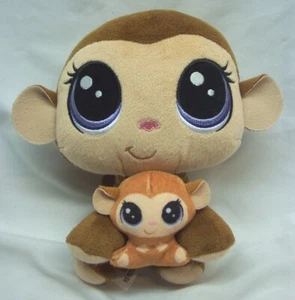 Hasbro LPS Littlest Pet Shop MONKEY MOM WITH BABY 6" Plush STUFFED ANIMAL TOY - Picture 1 of 5