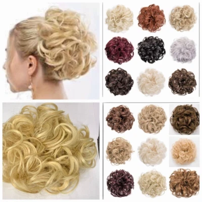 Koko Curly Messy Bun Hair Scrunchie Large Realistic Look Synthetic Hairpiece - Image 1 of 4