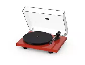 Pro-Ject Debut Carbon EVO Plattenspieler mit Sumiko Rainier Cartridge (Gloss Red) - Bild 1 von 8