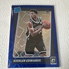 Kessler Edwards 2021-22 Donruss Optic Blue Velocity Prizm Rated Rookie Card #154