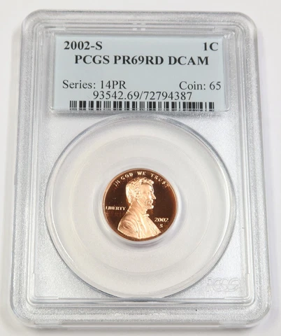 2002 S PCGS PR69 DCAM RD | Lincoln Memorial Penny Cent - 1c US Coin #41829A Cover