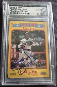 1988 SCORE REGGIE JACKSON PSA/AUTO - Picture 1 of 2