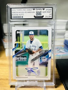 2021 Topps PD Simeon Woods Richardson Rookie Auto GMG Graded 10 Gem Mint 💎 RC - Picture 1 of 1