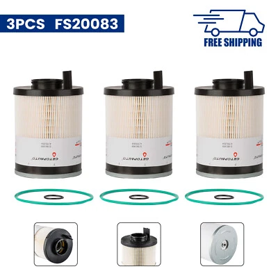 FS20083 A0000905051 Fit For Freightliner Cascadia and Cummins Fuel Filters 3PCS Foto 1 de 4