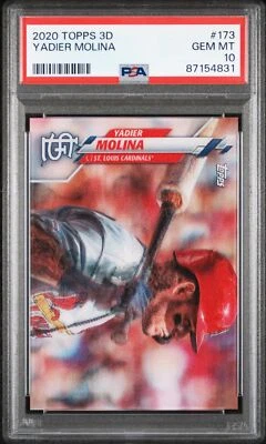 2020 TOPPS 3D YADIER MOLINA #173 PSA 10 - Image 1 of 2