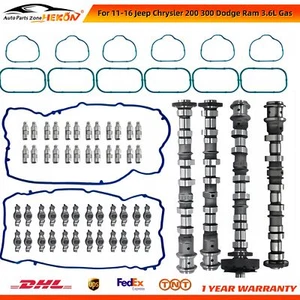 Camshafts Rockers Lifters Kit For 11-16 Jeep Chrysler 200 300 Dodge Ram 3.6L Gas - Picture 1 of 12