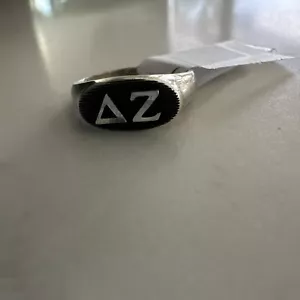Delta Zeta sorority pinkie ring Silver - Picture 1 of 1
